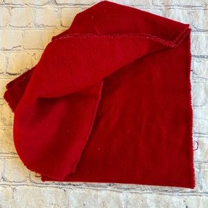 VINTAGE RED WOOL OBLONG WINTER SCARF O/S